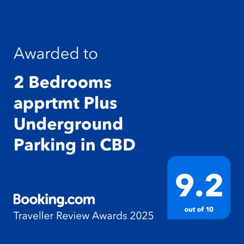 Christchurch City Centre Apartment | 2 Bedrooms apprtmt Plus Underground Parking in CBD