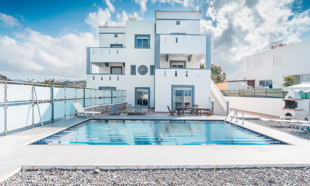 South Rhodes Villa | Country House 'Blue Pearl Apolakkia 1' with Shared Pool, Shared Terrace and Wi-Fi