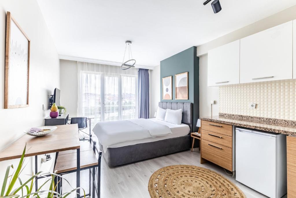 Atasehir Apartment | Cozy and Modern Studio with City View in Atasehir