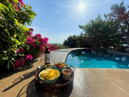 Andros House | Kalliberry Cycladic Stone House Elissavet with private pool, nice view and fantastic sunsets