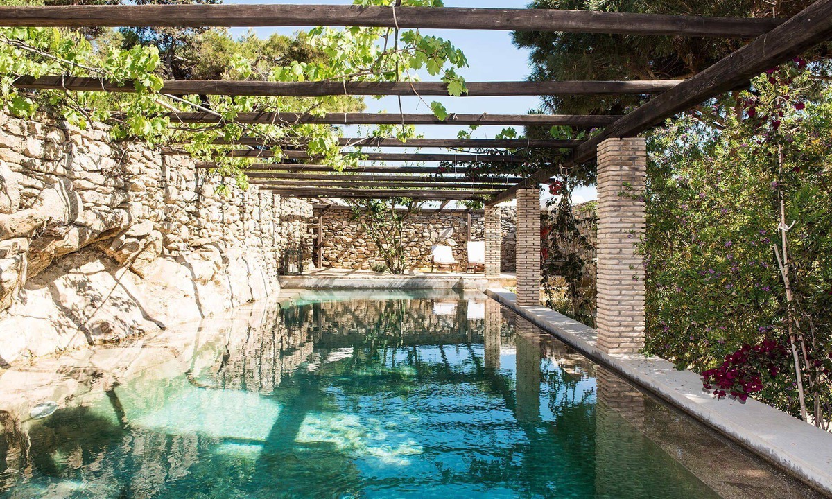 Mykonos Villa | My Rental Homes - Villa Oasis with infinity pool surrounded by the garden