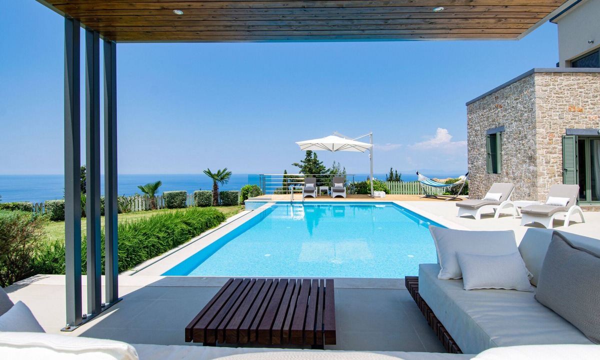 Agios Nikitas Villa | Private, not overlooked villa with pool and 270 degree panoramic sea views