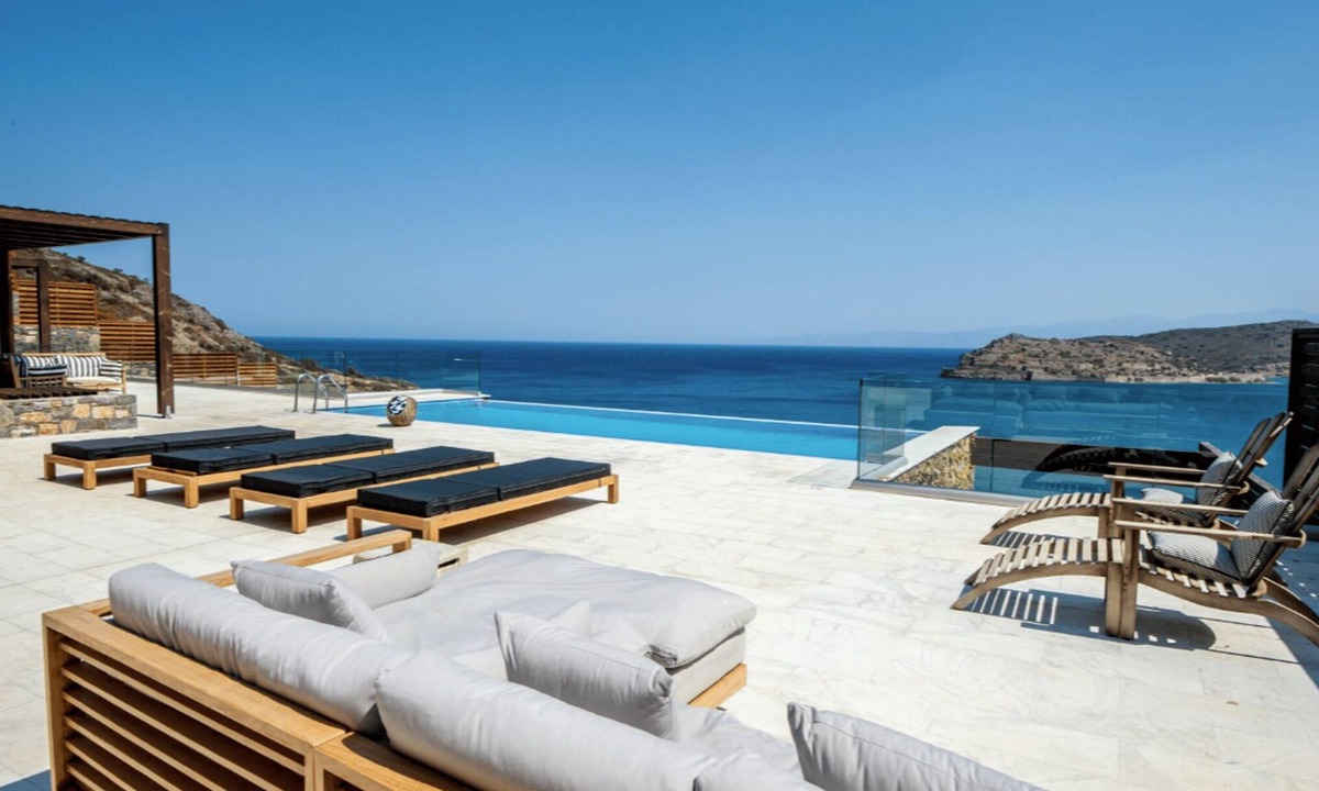 Elounda Villa | Seafront Villa Astraiax, Divine Sea Views, Private Infinity Pool, Furnished.