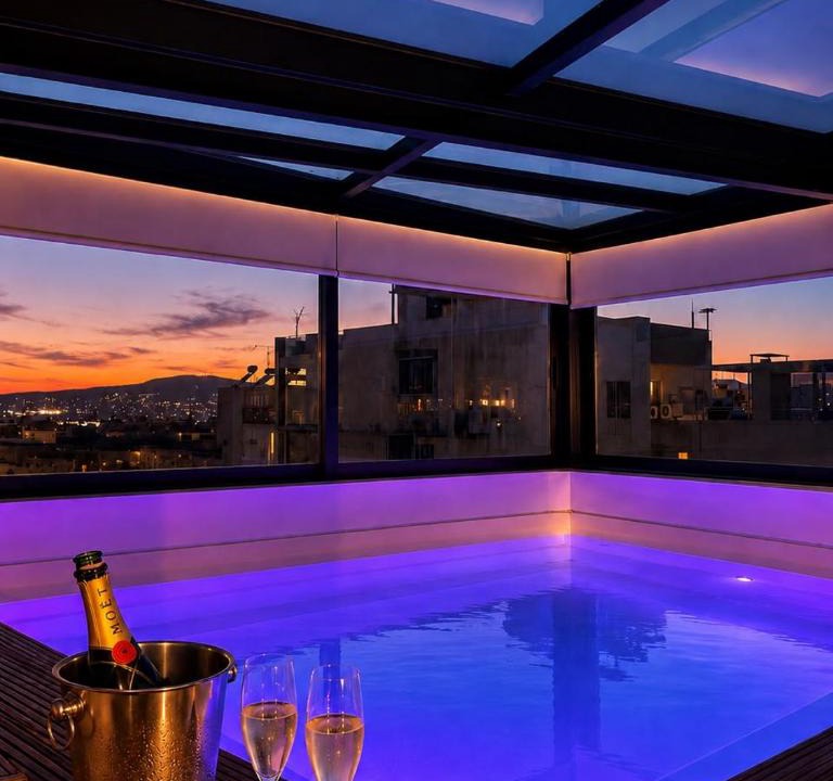 Athens City Centre Apartment | Sunset Pool Duplex Loft in Gazi, Athens