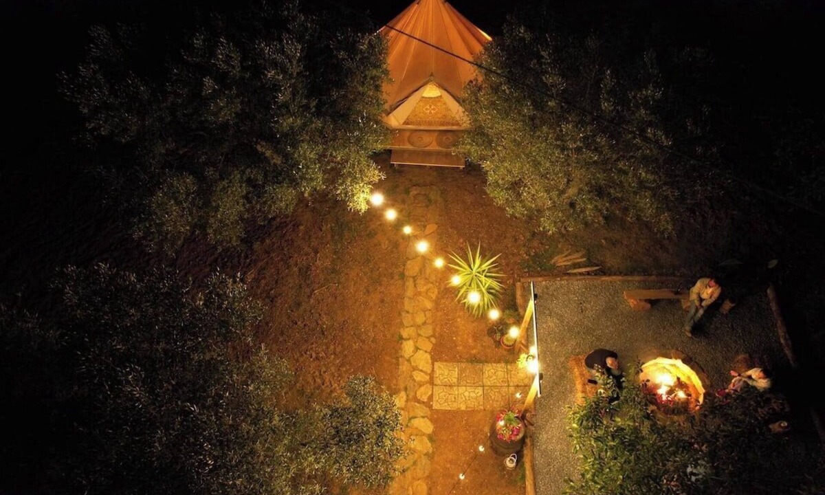 Nocera Terinese RV Rental | Two Boho Bell Tents for Groups | 6 Guests + Extra Beds | Olive Grove, Calabria