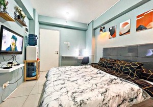 Scandinavian Homey Studio City View at Apt Green Bay Pluit Tower A