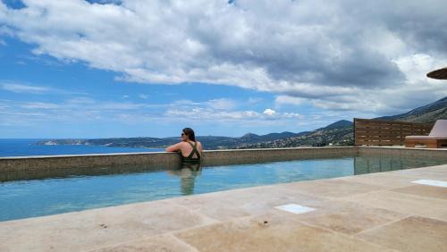 Mousata Apartment | Lorraine's Cottage Style Studios, shared swimming pool and bbq only for guests at Simotata village