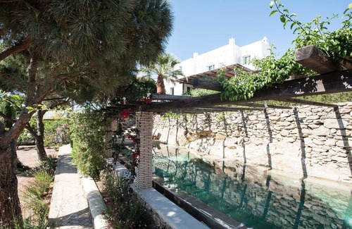 Mykonos Villa | My Rental Homes - Villa Oasis with infinity pool surrounded by the garden