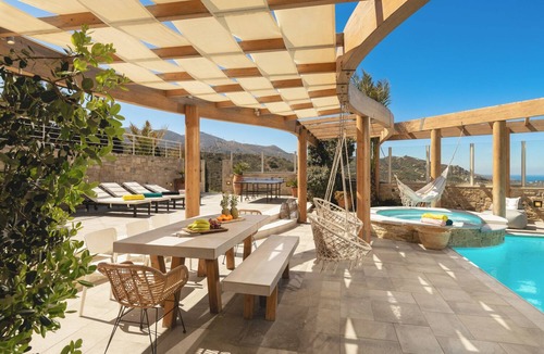 Agia Pelagia Villa | Absolute Privacy in this modern villa, with amazing seaview, private pool & BBQ