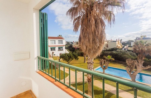Cala en Forcat Apartment | Apartment Cala en Forcat 34 with Balcony & Shared Pool