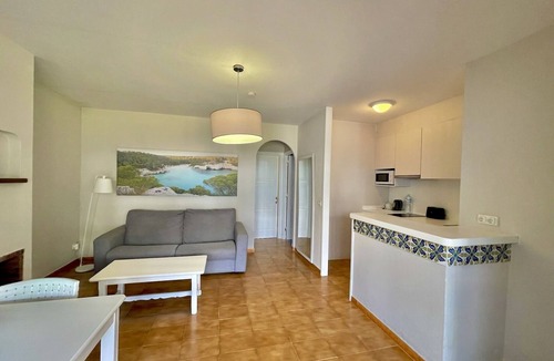 Cala en Porter Apartment | Apartment Magda in Cala En Porter with Private Pool, Wi-Fi, and Air Conditioning
