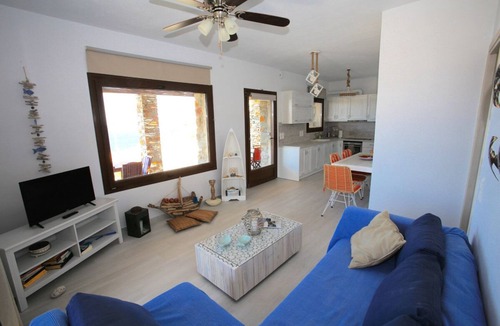 Pisses Apartment | Aristeos beach-front luxury 2-bdrm apt, tranquil location, sea-viewing, on beach