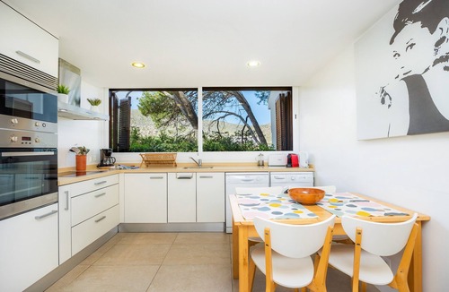 Cala San Vicente Apartment | Beautiful "Can Botana 7" with Wi-Fi, Pool, Air Conditioning, Balcony and Garden