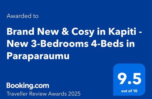 Paraparaumu House | Brand New & Cosy in Kapiti - New 3-Bedrooms 4-Beds in Paraparaumu