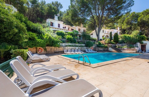 Cala San Vicente Apartment | "Can Botana 9" with Mountain View, Pool, Air Conditioning, Balcony & Garden