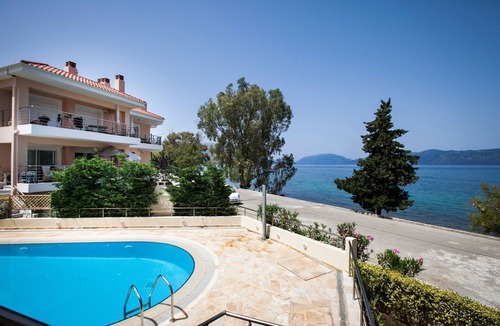 Karavomylos Condo | Condo Elia,Deluxe, Self Catered, Sea Front Apartment, 10 meters from the shore