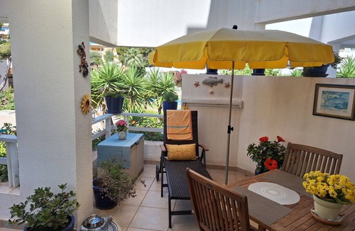Badia de Palma Apartment | Favorite place in Mallorca, garden saltwater pool and direct sea access