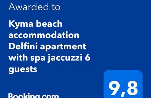 Kolymvari Apartment | Kyma beach accommodation Delfini apartment with spa jaccuzzi 6 guests