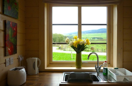 Kirkbean Cottage | Lapwing Lodge - a very comfortable and spacious seaside log chalet in an ideal position a minutes w