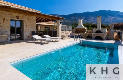 Karavados Villa | Leo's Red stone & White stone made villas, 2 villas with private pool in Karavados village