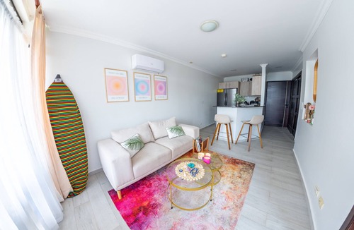 Santa Ana Condo | NEW! Chic & Unique: 1BR + Office, Patio, A/C, Pools/2 Jacuzzis, Gym, Parking