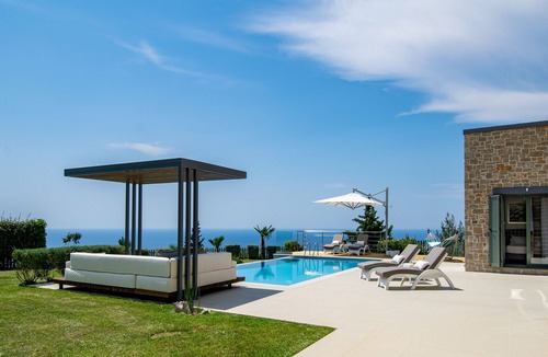 Agios Nikitas Villa | Private, not overlooked villa with pool and 270 degree panoramic sea views