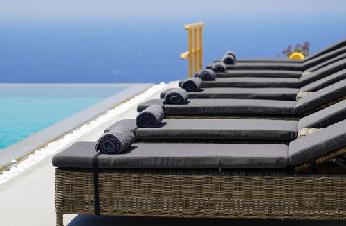 Tourlos Villa | R 211 Spacious Villa with Private Infinity Jacuzzi Pool Sea Views Daily Maid Service