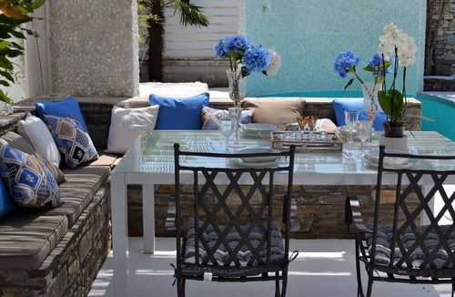 Megalos Prinos Villa | R 215 Elegant Luxury Beachfront Villa with Luxurious Pool, Outdoor BBQ and magnificent views at the