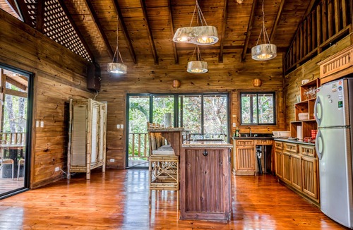 Savegre House | Rustic mountain-view home near the beach with private pool, deck, W/D, & WiFi