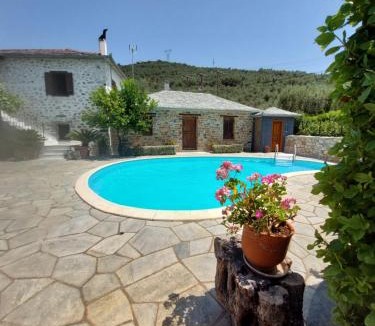 Koropi Villa | The Cocoon and olives Hut