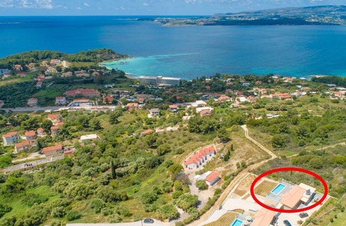 Lassi Villa | Villa Lassi Fos: Large Private Pool, Walk to Beach, Sea Views, A/C, WiFi