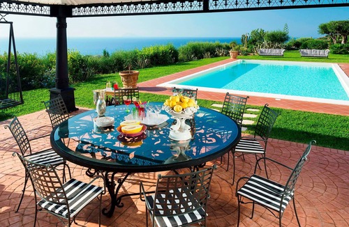 Capo d'Orlando Villa | Wonderful private villa for 10 people with private pool, WIFI, A/C, TV, terrace and panoramic view
