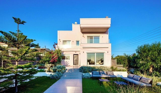 2 Coastal villas 5 min. From beach. Panoramic view of sea and sunset