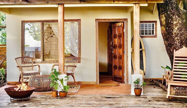 Beachfront cabin with WiFi and AC in magical Playa Garza at The House of Waves