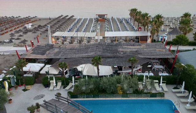Beachfront Hotel with Pool, Restaurant & Private Beach in Golem