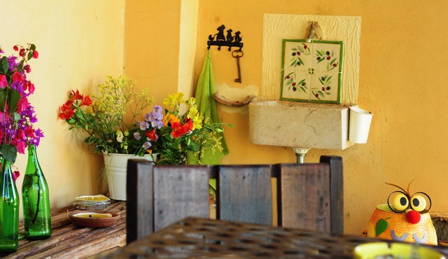 Country house with a breathtaking view on the sea, all around olives and oaks