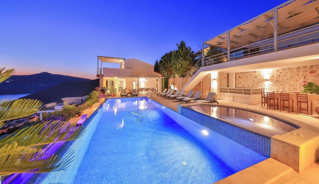 Exceptionally spacious villa with one of the best views in Kalkan