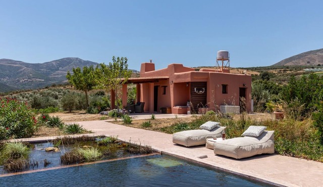 Hermitage: Private Luxury Villa with Natural Pool - Western Crete