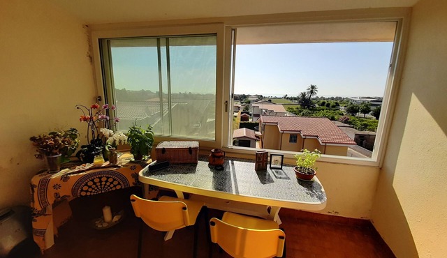 Holiday home with garden and sea view