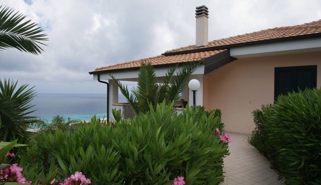 independent villa with sea view