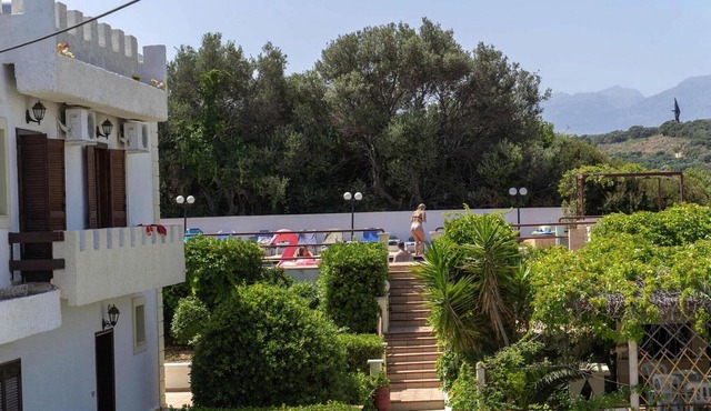 Modern holiday home in Stalos with balcony