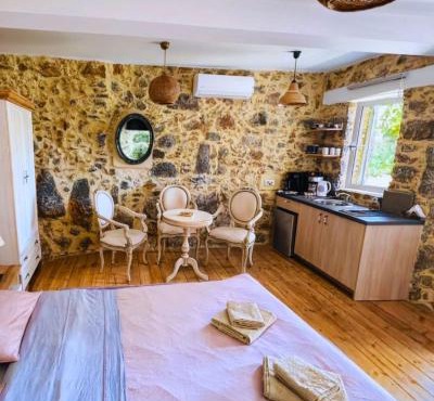 Roza Stone Studio with Private Veranda & Mountain view