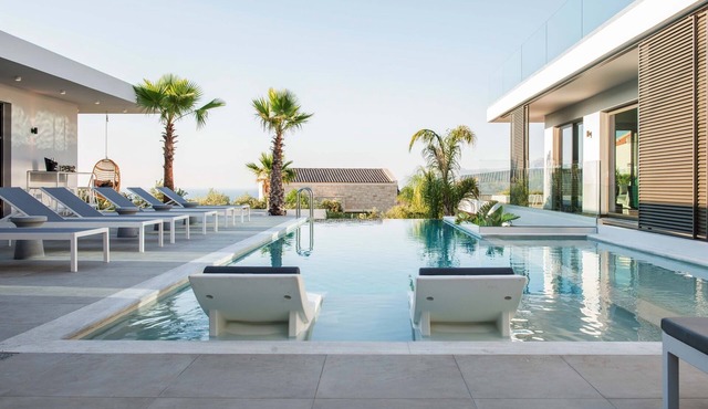 Villa Lydia ,two pools, indoor heated pool , sea view