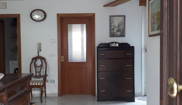 Whole house accommodation on two floors with large garden and parking space