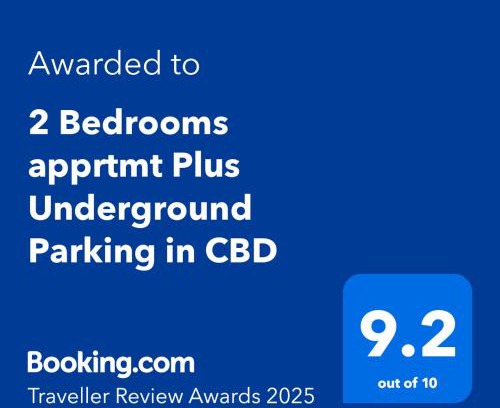 Christchurch City Centre Apartment | 2 Bedrooms apprtmt Plus Underground Parking in CBD