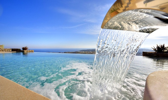 Paraga Villa | Athena | Panoramic Mykonos town & sunset view| Big infinity pool