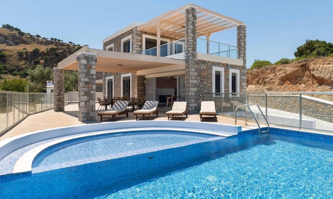 Vlicha Villa | Family Rhodes Villa | 4 Bedrooms | Villa Summer Memories | Private Pool |.
