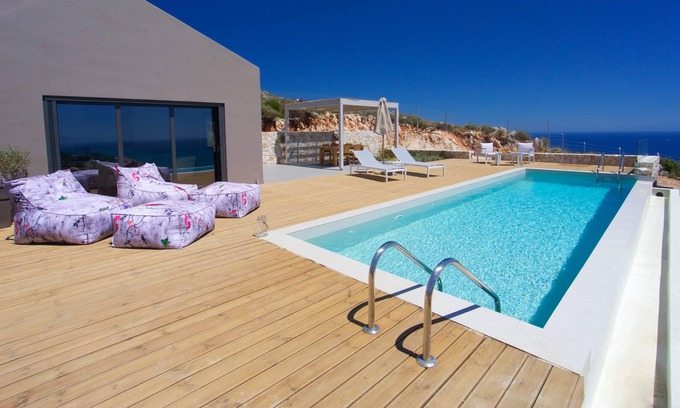 Skala Villa | Idyllic villa with breathtaking sea views and a private pool