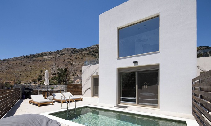 Khora Sfakion Villa | Imbros Villas Free* Heated Pools in mountains!