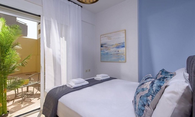 Heraklion Apartment | Stylish Lower Level Apartment, A/C, Wi-Fi, Private Terrace Area - Centrally Located in Heraklion!